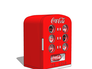 现代可乐自售机su模型