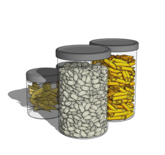 现代调味料su模型