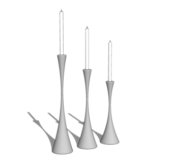 现代蜡烛烛台su模型