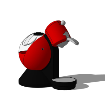 现代咖啡机su模型