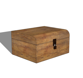 现代实木箱子su模型