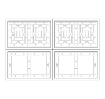 中式隔断su模型