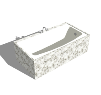 现代浴缸su模型