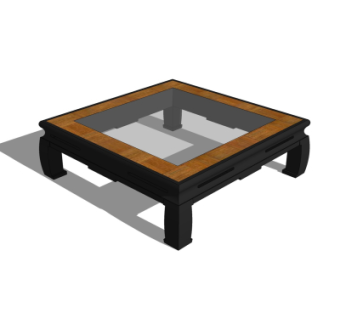 中式茶几su模型