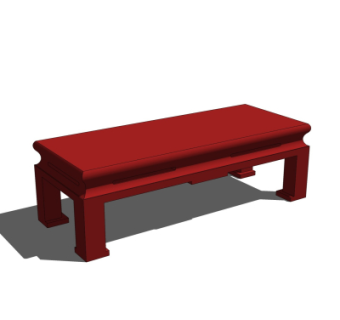 中式茶几su模型