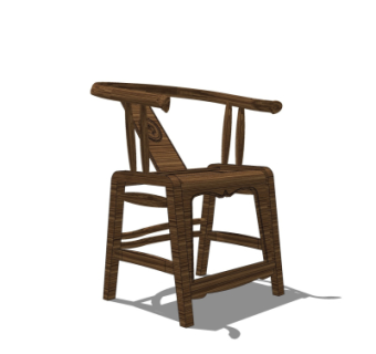 中式圈椅su模型