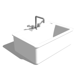 现代浴缸su模型