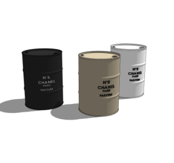 工业风油桶su模型