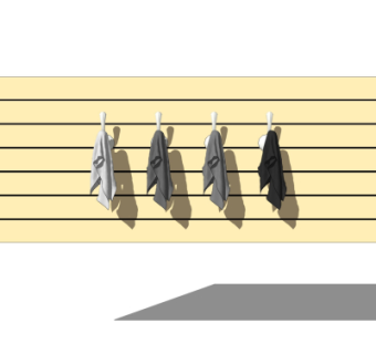 现代毛巾浴巾su模型