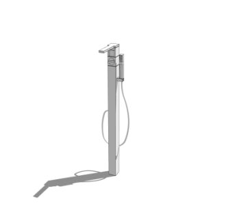 现代淋浴花洒su模型