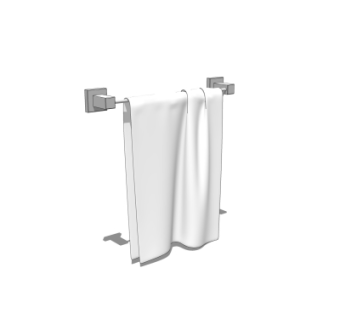 现代毛巾浴巾su模型