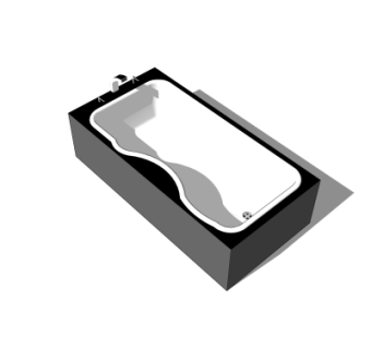 现代浴缸su模型