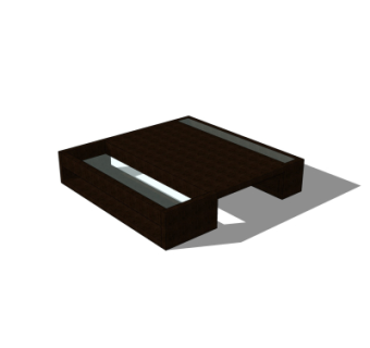 现代茶几su模型