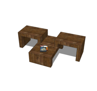 现代茶几su模型