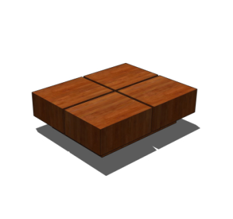 现代实木茶几su模型