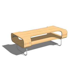 现代简约茶几su模型