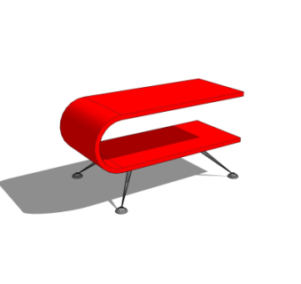 现代简约茶几su模型