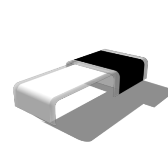 现代玻璃茶几su模型