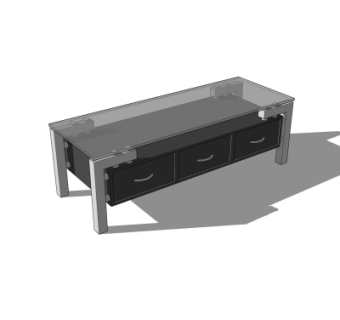 现代茶几su模型