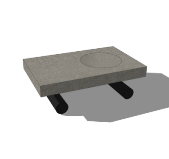 自然风石头茶几su模型