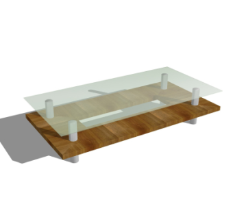 现代茶几su模型