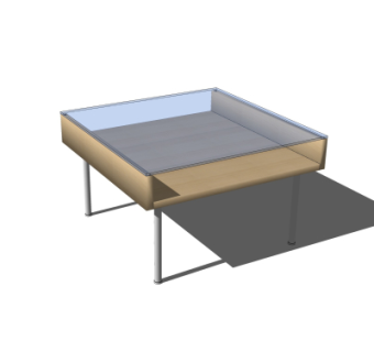 现代茶几su模型