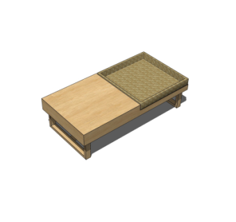 现代茶几su模型