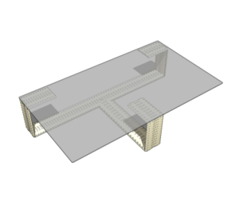 现代茶几su模型