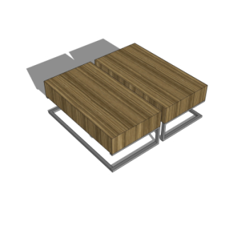 现代茶几su模型