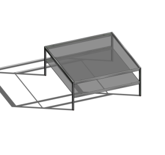 现代玻璃茶几su模型