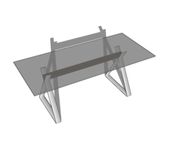 现代茶几su模型