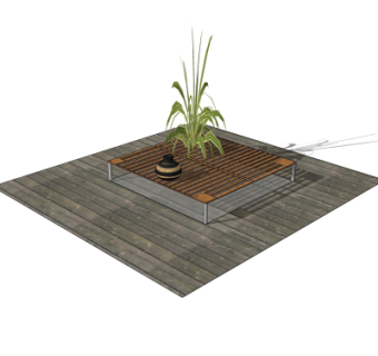 现代茶几su模型