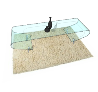 现代茶几su模型