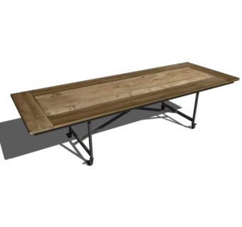 工业风餐桌su模型