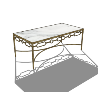 欧式茶几su模型