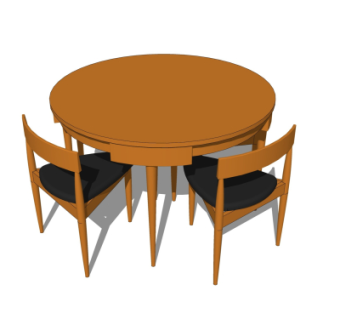 现代餐桌椅su模型
