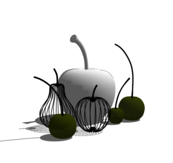 现代饰品摆件su模型