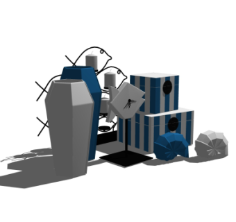 现代饰品摆件su模型