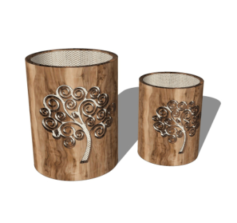 现代杯子摆件su模型