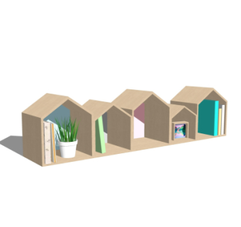 北欧壁柜su模型