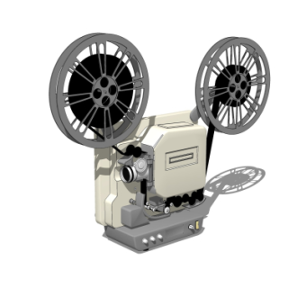 现代复古电影放映机su模型