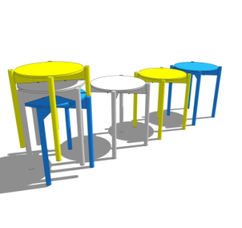 现代凳子su模型