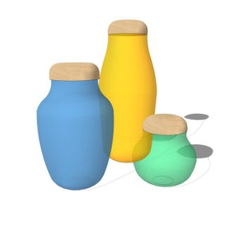 现代摆件su模型