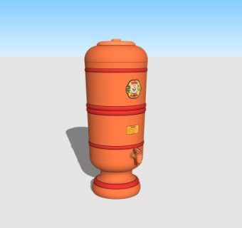 现代饮水机su模型