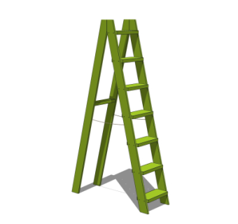 现代人字梯su模型