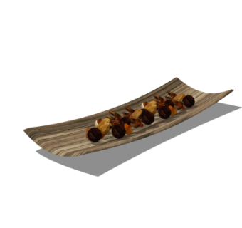 现代食物托盘su模型