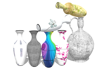 现代花瓶su模型