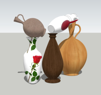 现代花瓶su模型