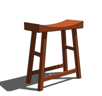 现代凳子su模型