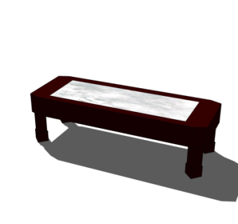 中式茶几su模型